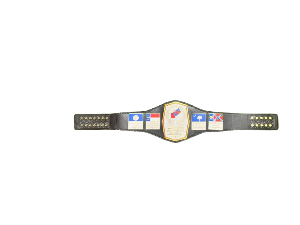 NEW NWA Mid Atlantic Championship Wrestling Belt Brass 2mm Plates Adult Size