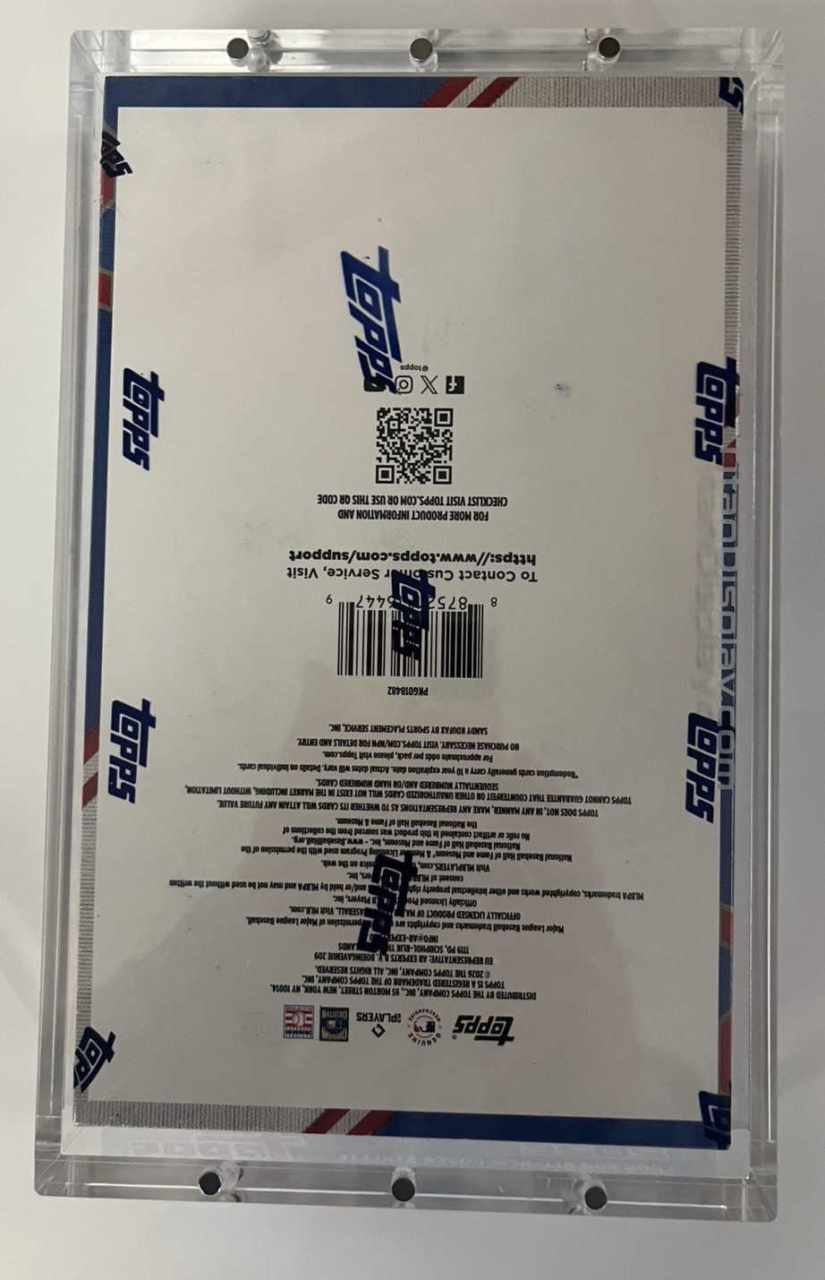 Acrylic Display Case Magnetic Lid FITS 2026 Topps Baseball Series 2 Hobby Box