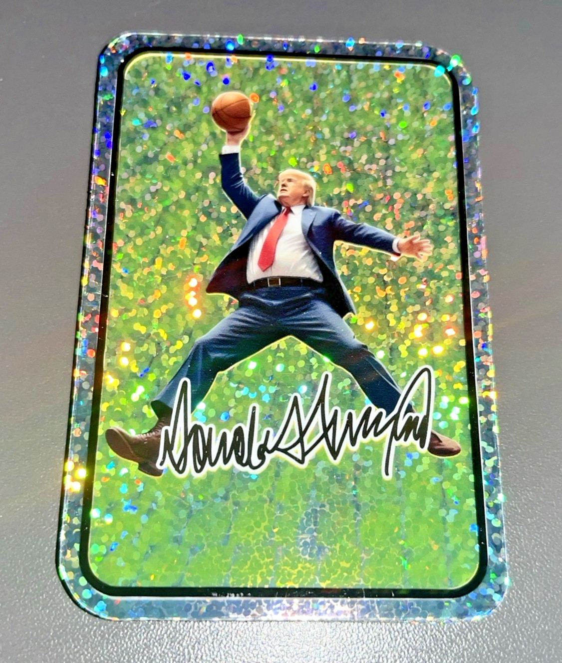 Donald Trump Michael Jordan Vending Jewel RC Sticker Sparkle Foil Prism Rookie