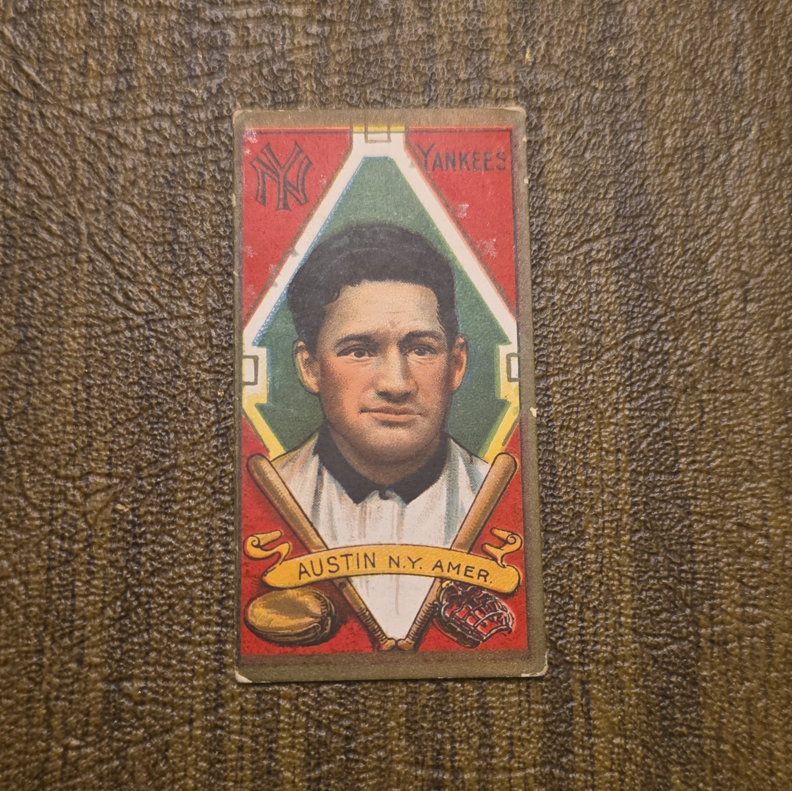 1911 T205 Gold Border Jimmy Austin St. Louis Piedmont Back