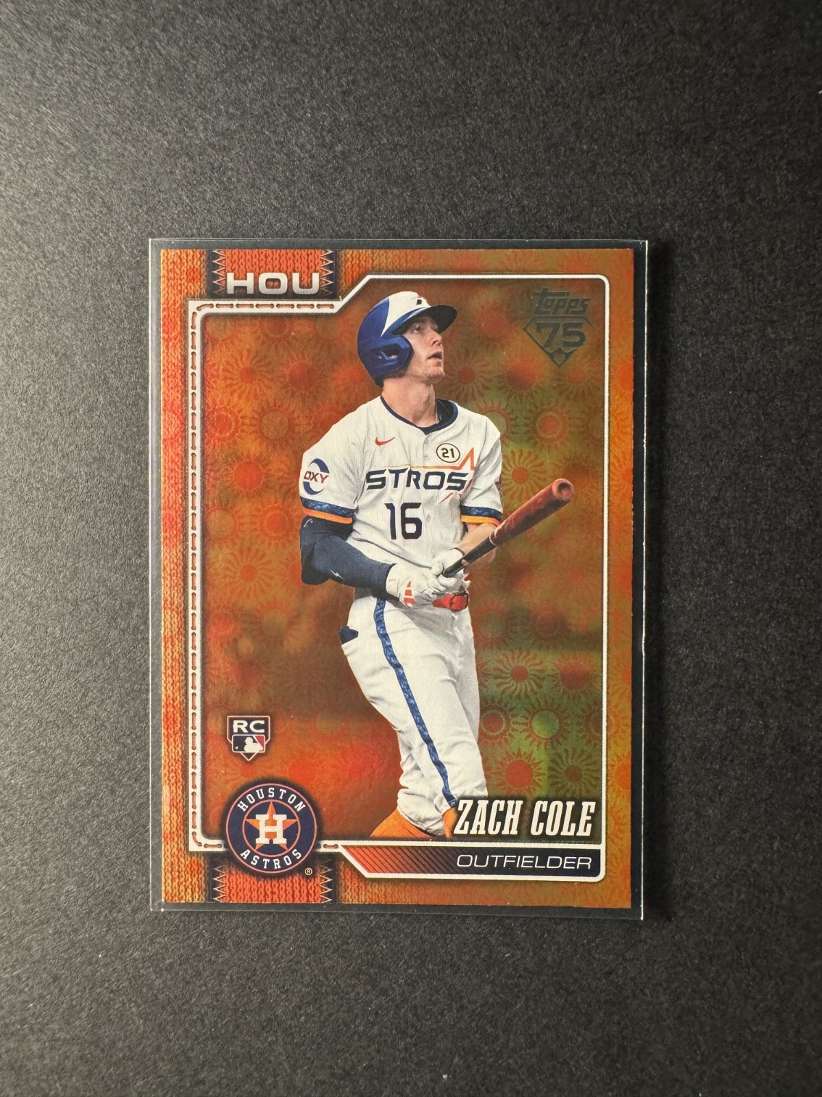 Zach Cole -2026 Topps Series 2 – #601 Holiday Sun Foil Rookie RC- Houston Astros