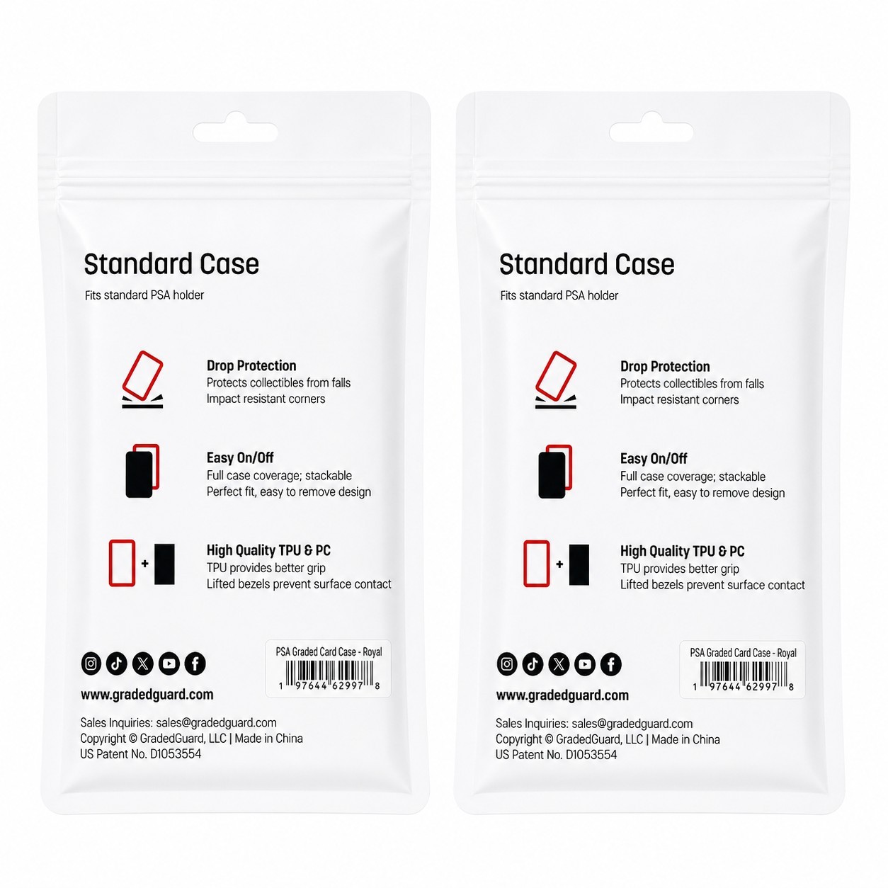 (2) Royal GradedGuard PSA Graded Card Case Guard Protector Stackable
