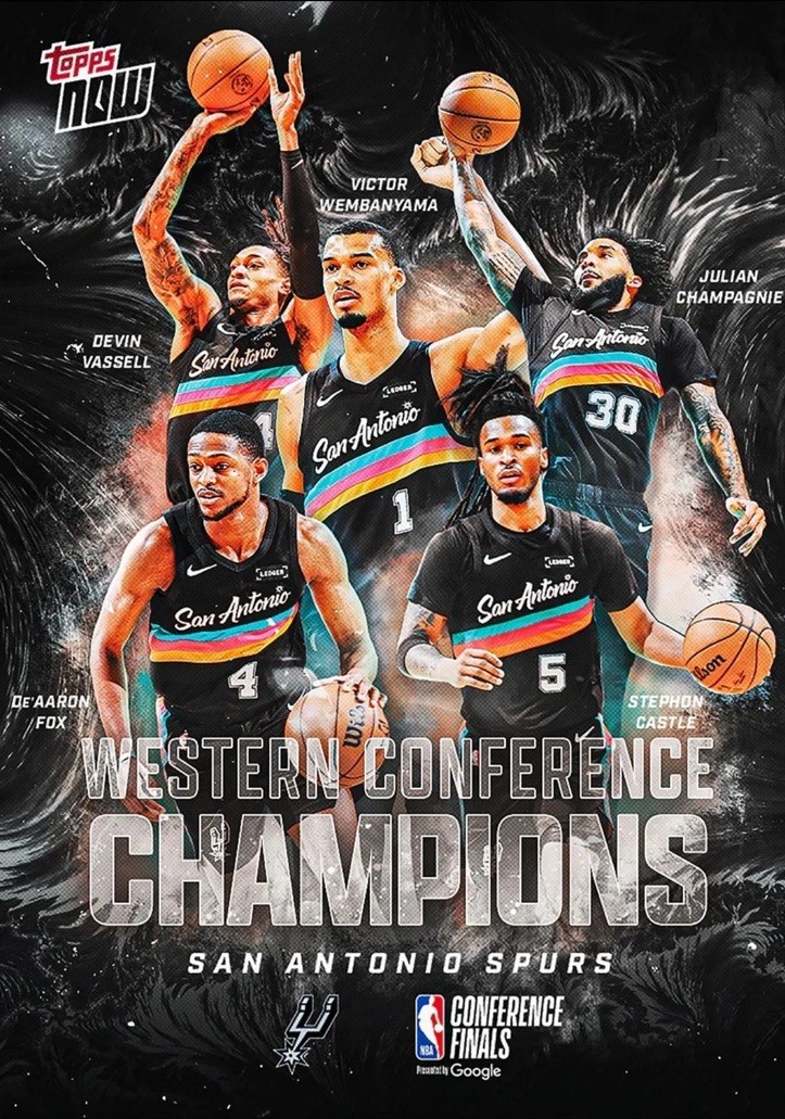 San Antonio Spurs – 2025-26 NBA Topps NOW Western Conference Champions