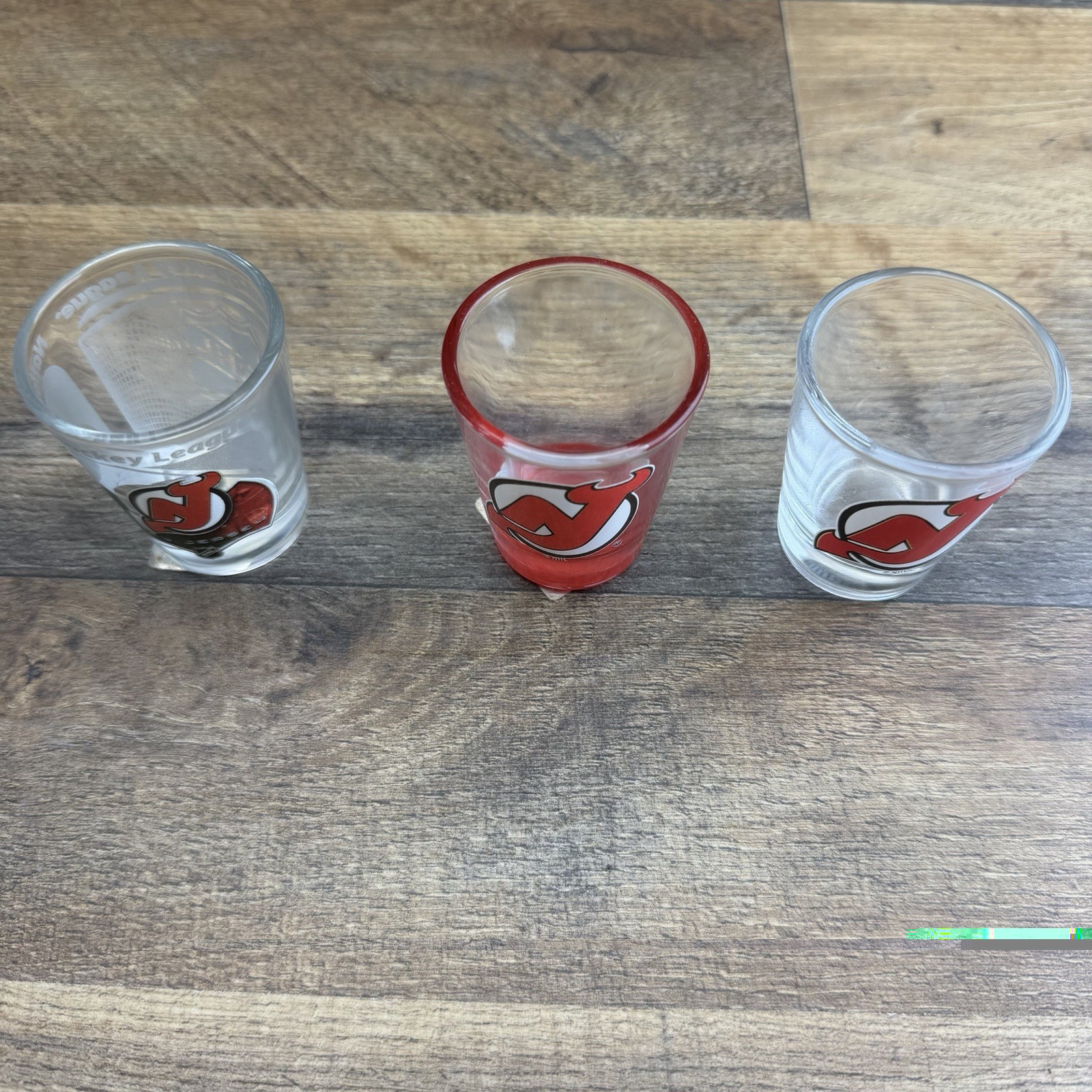 NHL New Jersey Devils 2.5 oz Logo Shot Glass Set of 3