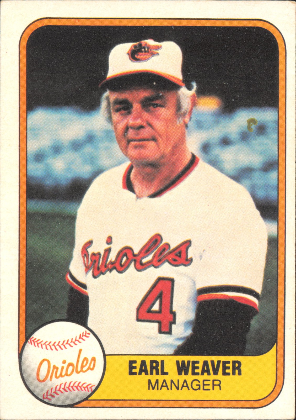 1981 Fleer #178 Earl Weaver