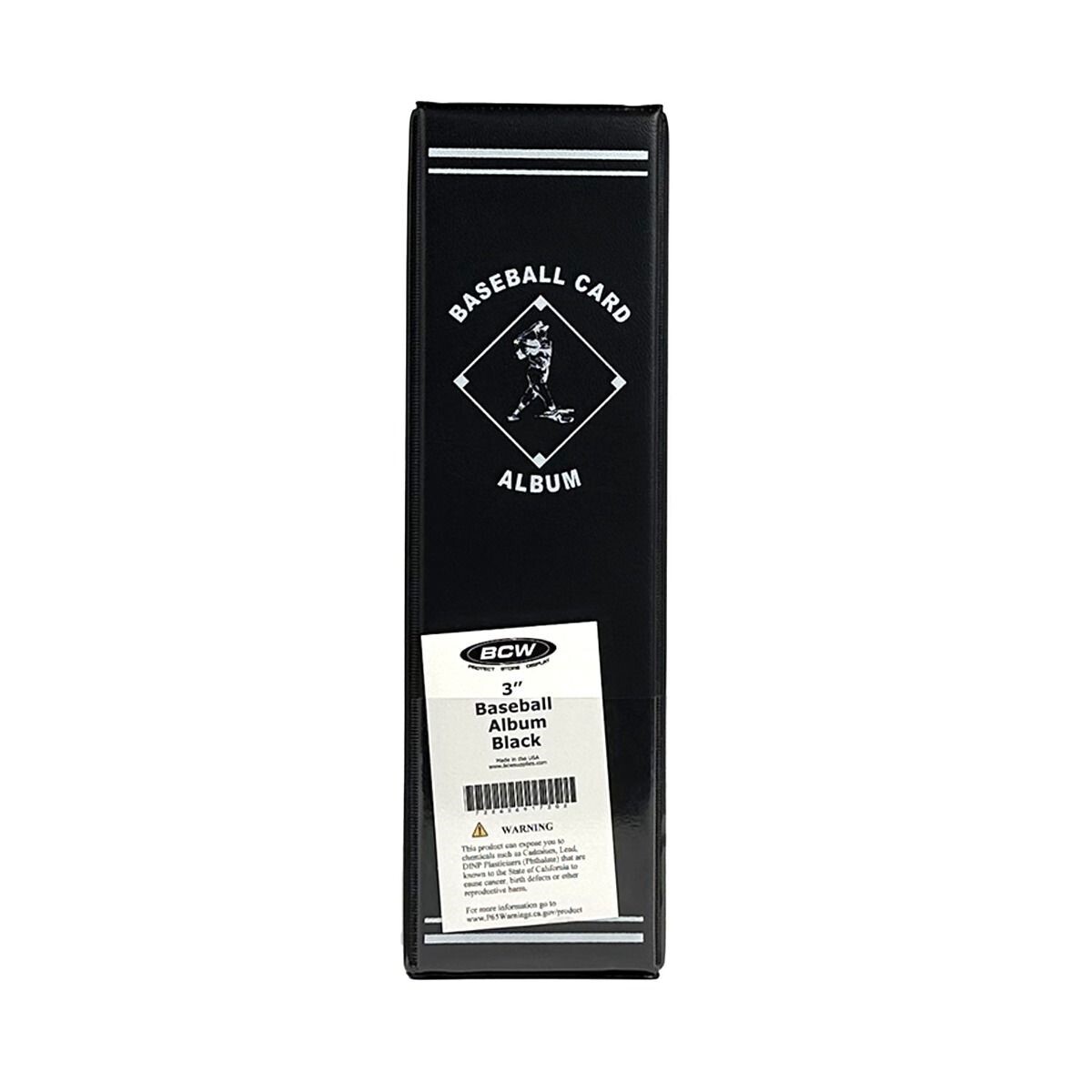 BCW 3″ Baseball Cards Collection Binder Solid Folder Holds 90 Pages 3 D Rings