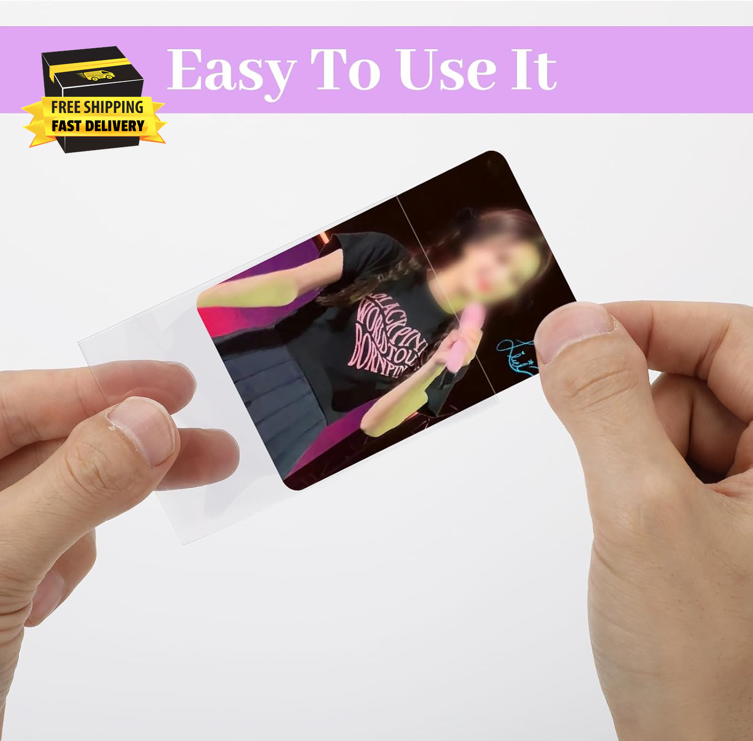 100 Pcs Photocard Sleeves, 57X88Mm Ultra Clear and Thick Sleeves Idol Photo Card