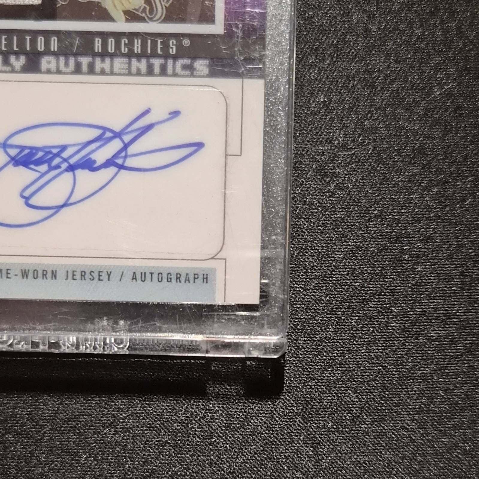 2004 Fleer E-X Todd Helton Clearly Authentics Auto Jersey #CAS-TH /50 Rockies