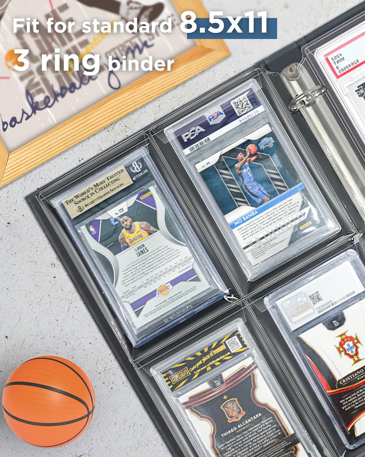 CollectHall Graded Card Sleeves, PSA Graded Card Slab Binder Pages for Storag…