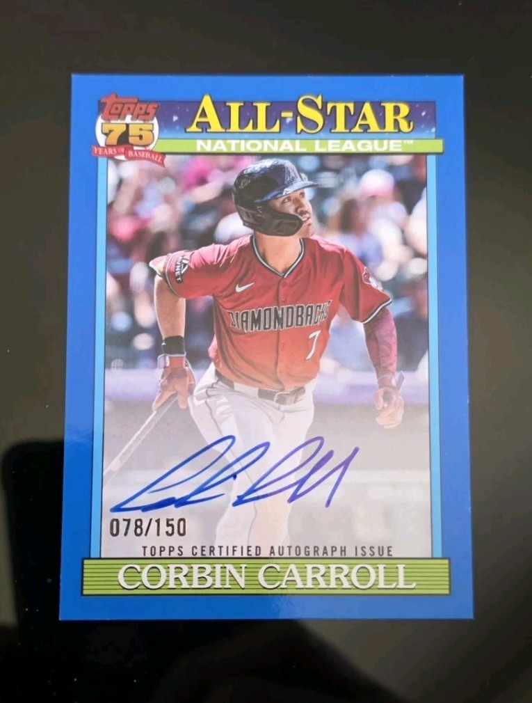 2026 Topps CORBIN CARROLL Blue On Card Auto /150 1991 Design #91A-CC SP