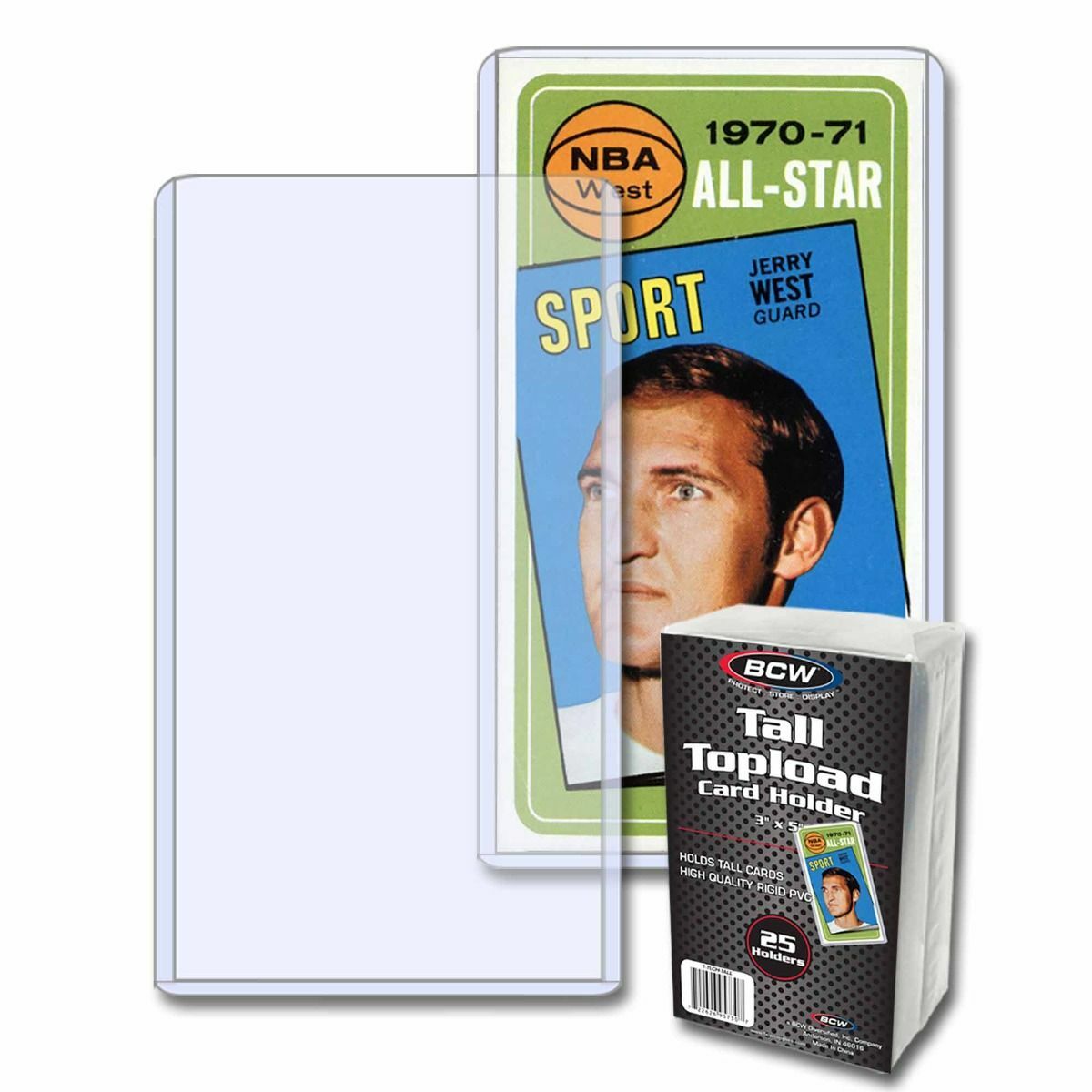 (Pack of 25) BCW Tall Topload Card Holder 3″ x 5″ Toploaders Holds Tall Cards
