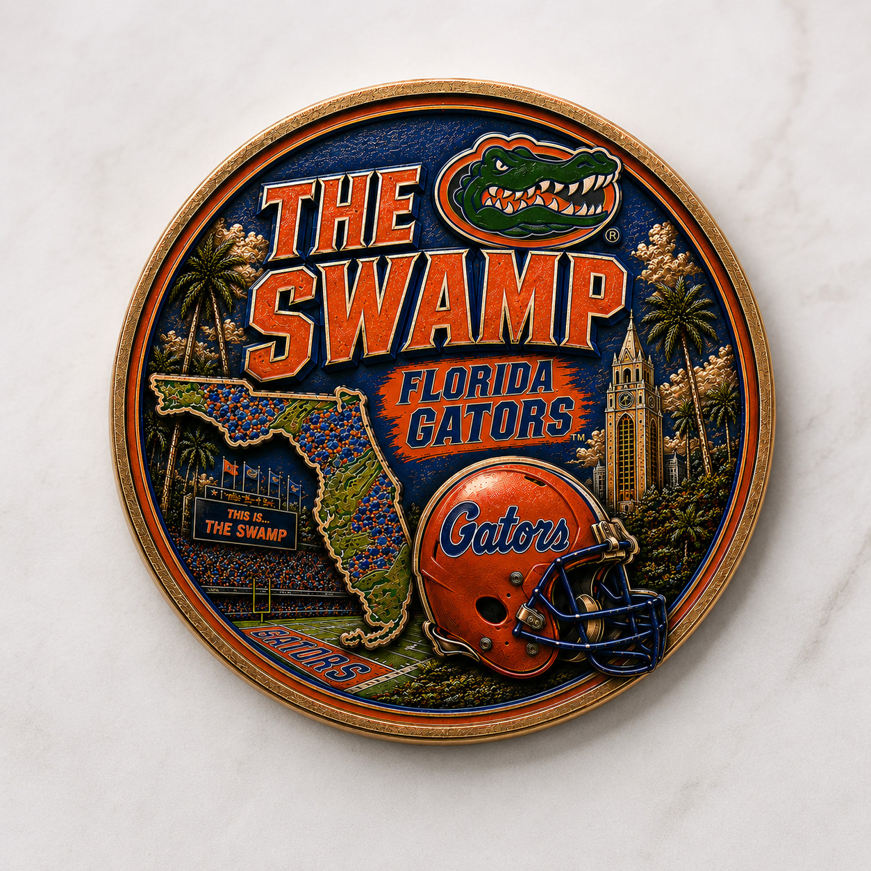 University of Florida Gators Commemorative Coin Gator Nation Fan Gift Souvenir