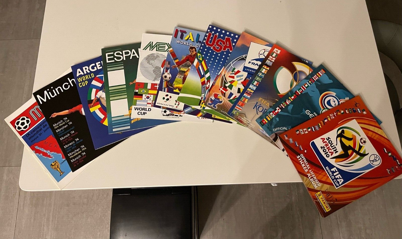 COLLECTION PANINI PRINTED ALBUMS FIFA WORLD CUP 1970 – 2010 (11 ALBUMS)