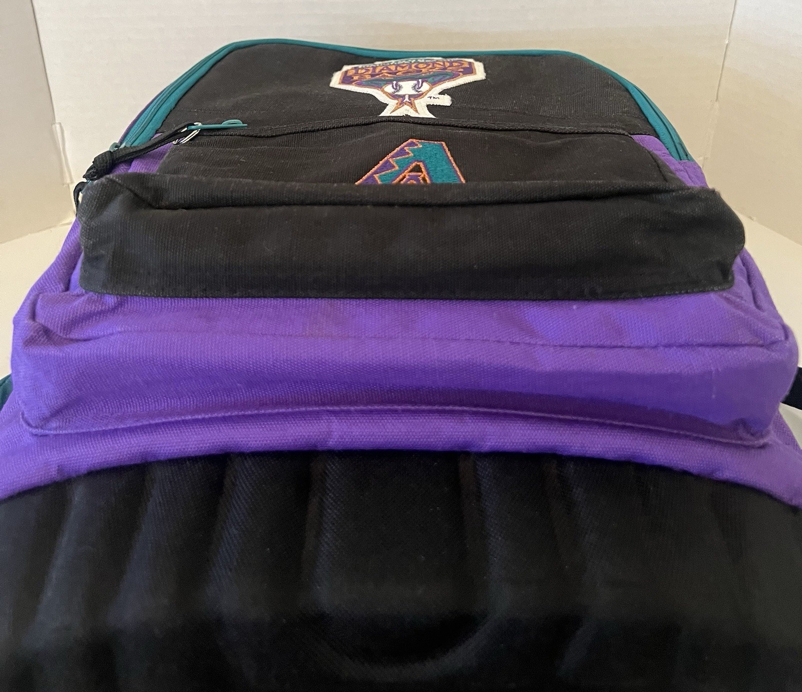 VTG 1998 Arizona Diamondbacks Inaugural Season Canvas Backpack Retro Purple Teal