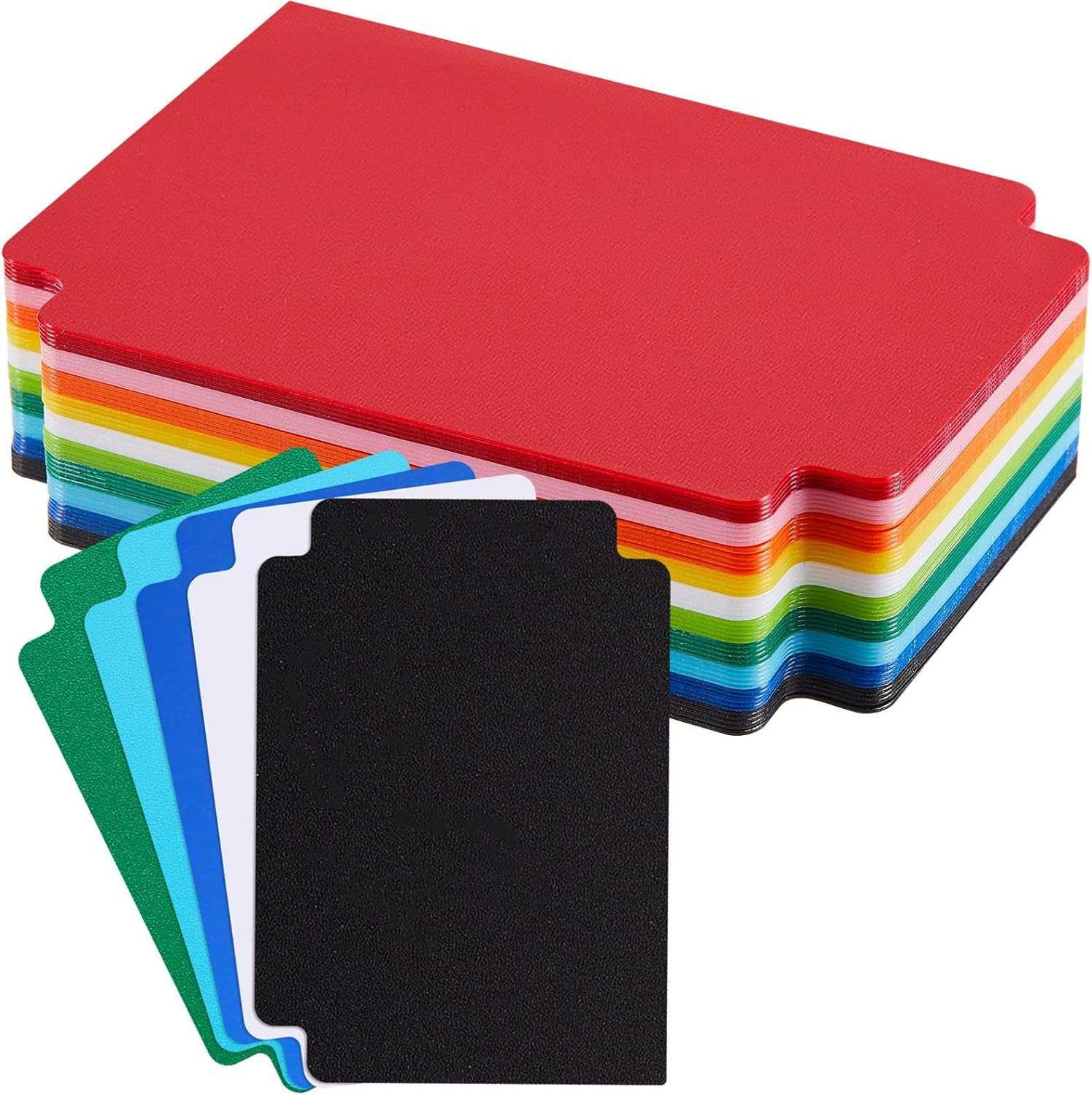 50 Pcs Trading Card Dividers Plastic Card Dividers, Frosted Separator with Ta…