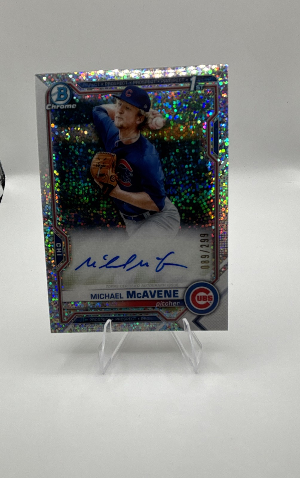 2021 Bowman – Chrome Prospects Autographs Michael McAvene #CPA-MM Speckle…