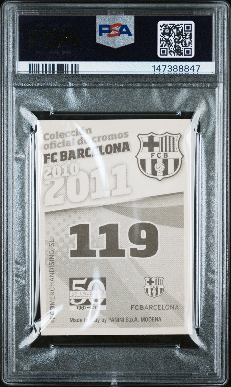 2010-11 PANINI FC BARCELONA #119 LIONEL MESSI FC BARCELONA-AUTOGRAFO