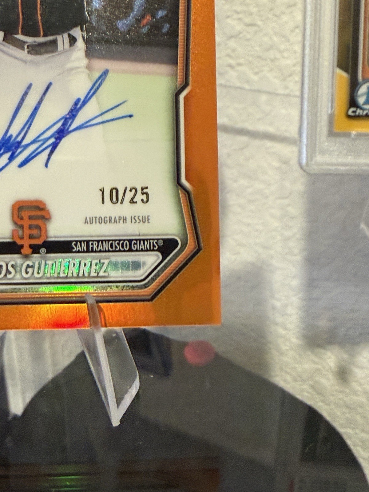2026 Bowman Chrome 1st Bowman Carlos Gutierrez Auto True Orange /25 CPA-CGU