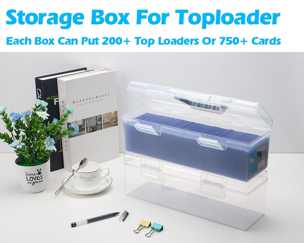 Trading Card Storage Box Toploader Holder Card Organizer Collection Case