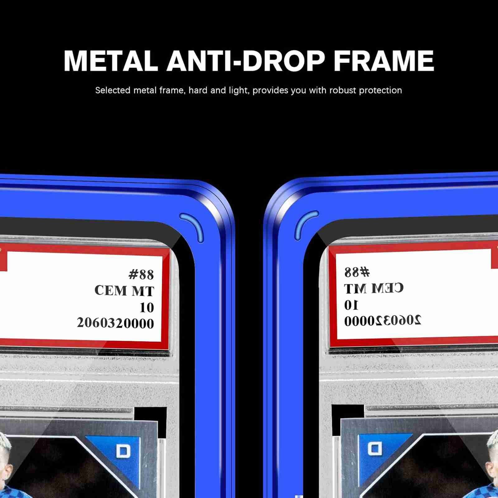For PSA/TAG/CGC/BGS Magnetic Aluminum Slab Protector Graded Cards Metal Bumper