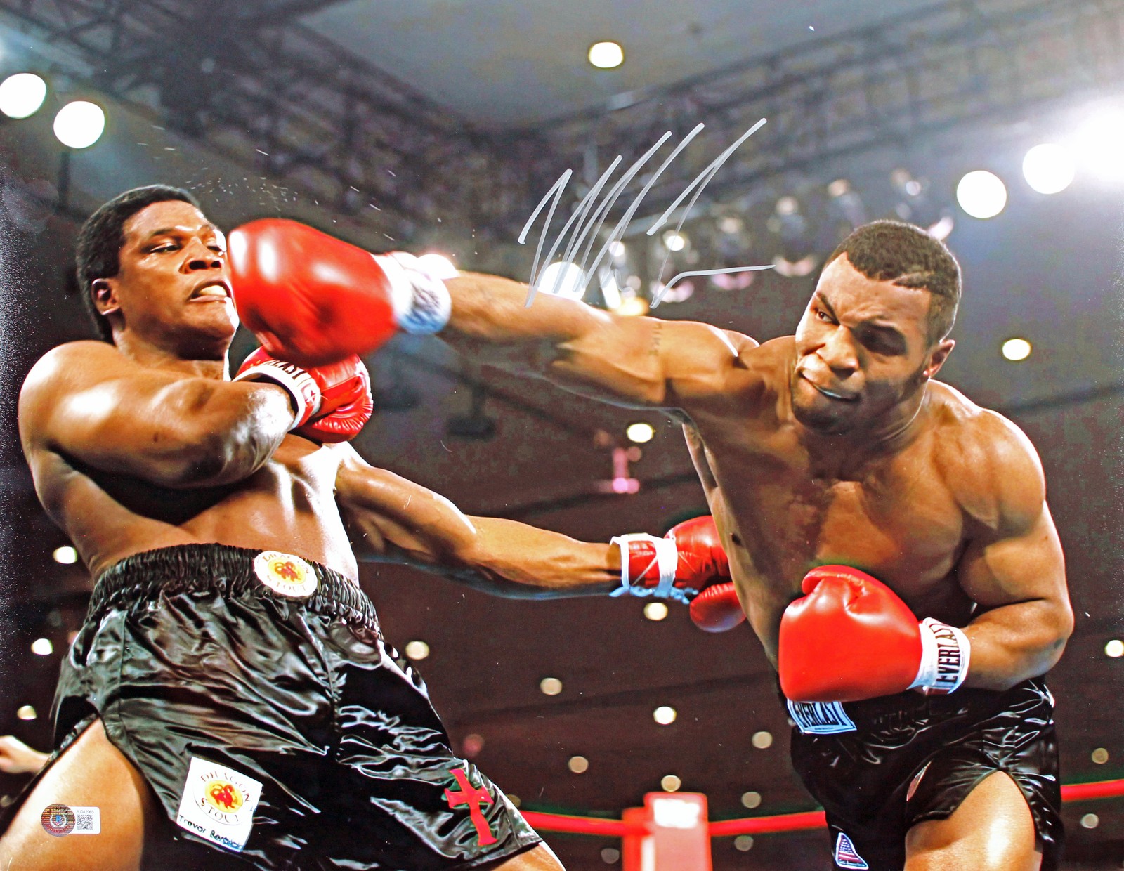 Mike Tyson Authentic Signed 16×20 Vs Trevor Berbick Photo Autographed BAS
