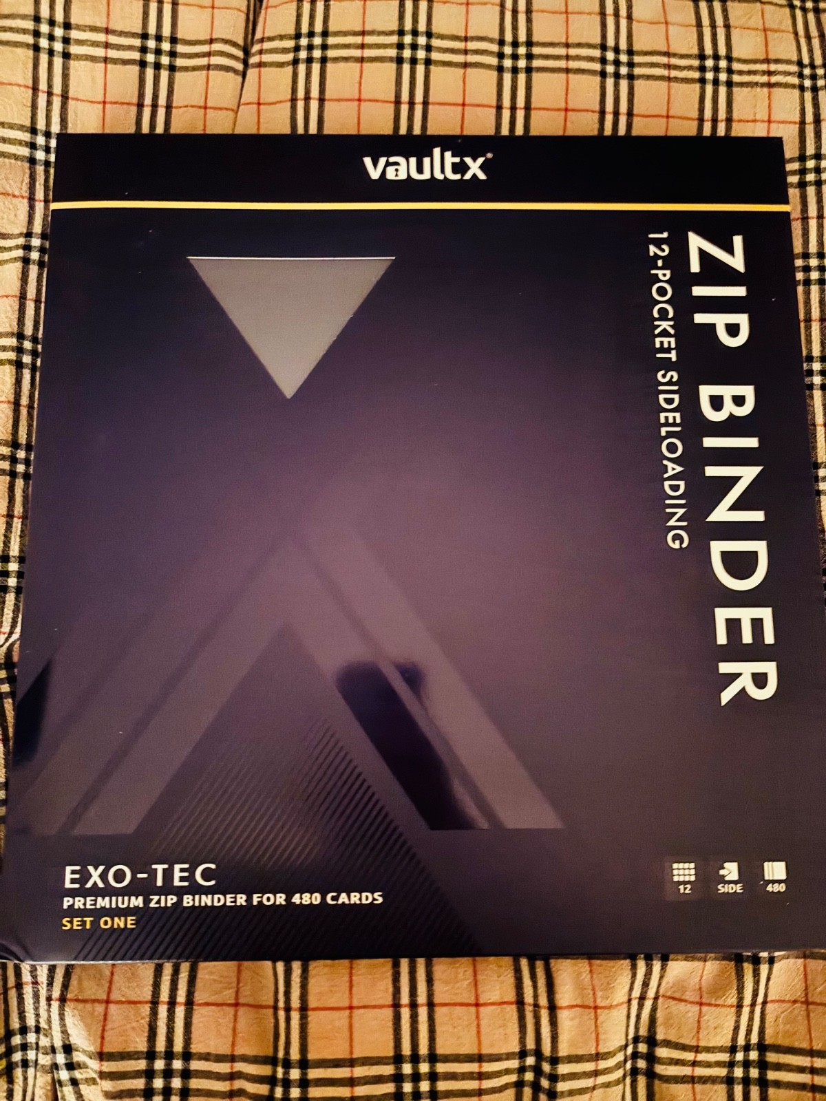 Vaultx 9 12 Double Pocket Exo-Tec Zip Binder Set 1 Black Neon Green First Edit