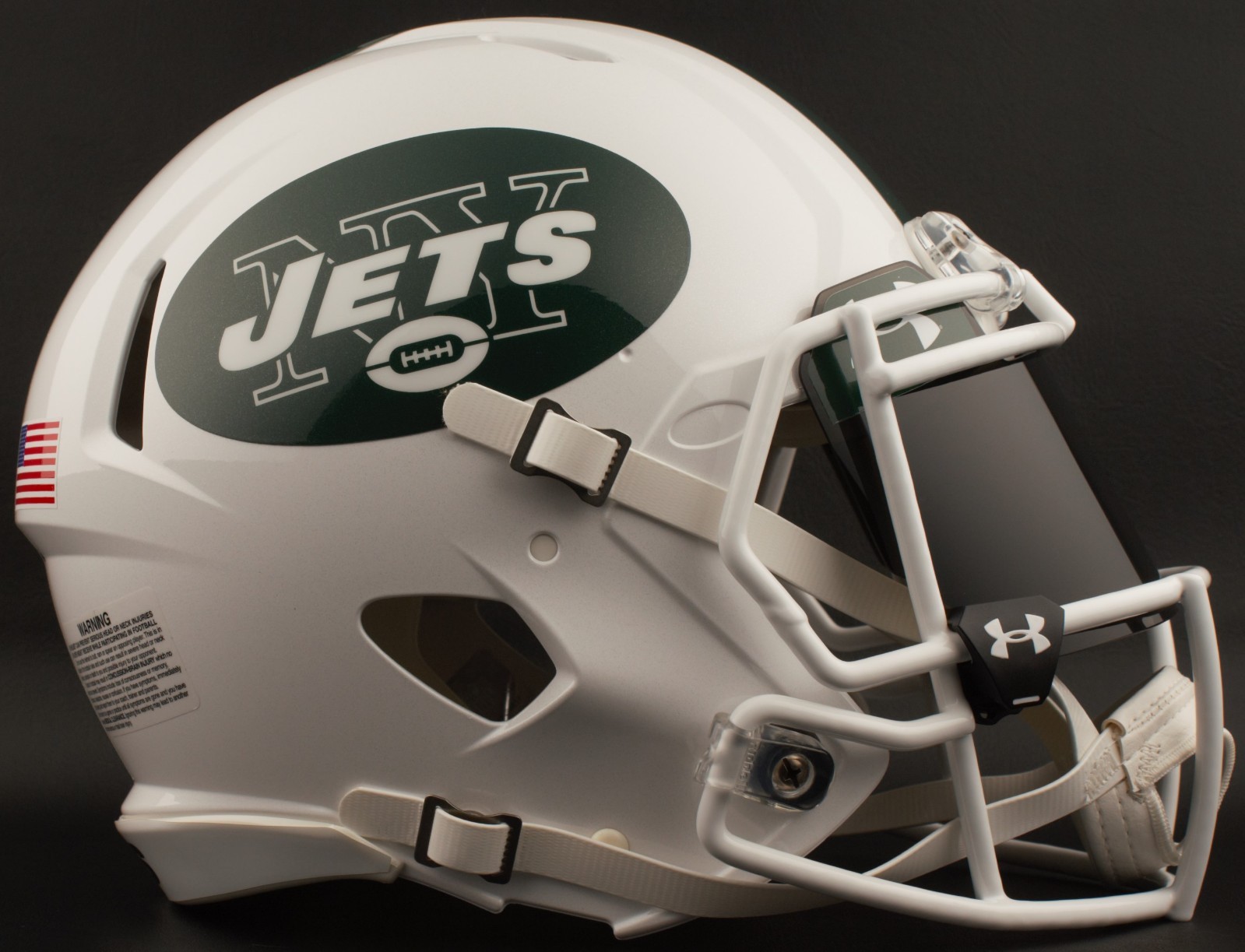 NEW YORK JETS NFL Authentic GAMEDAY Football Helmet w/ BLACK-TINT Eye Shield