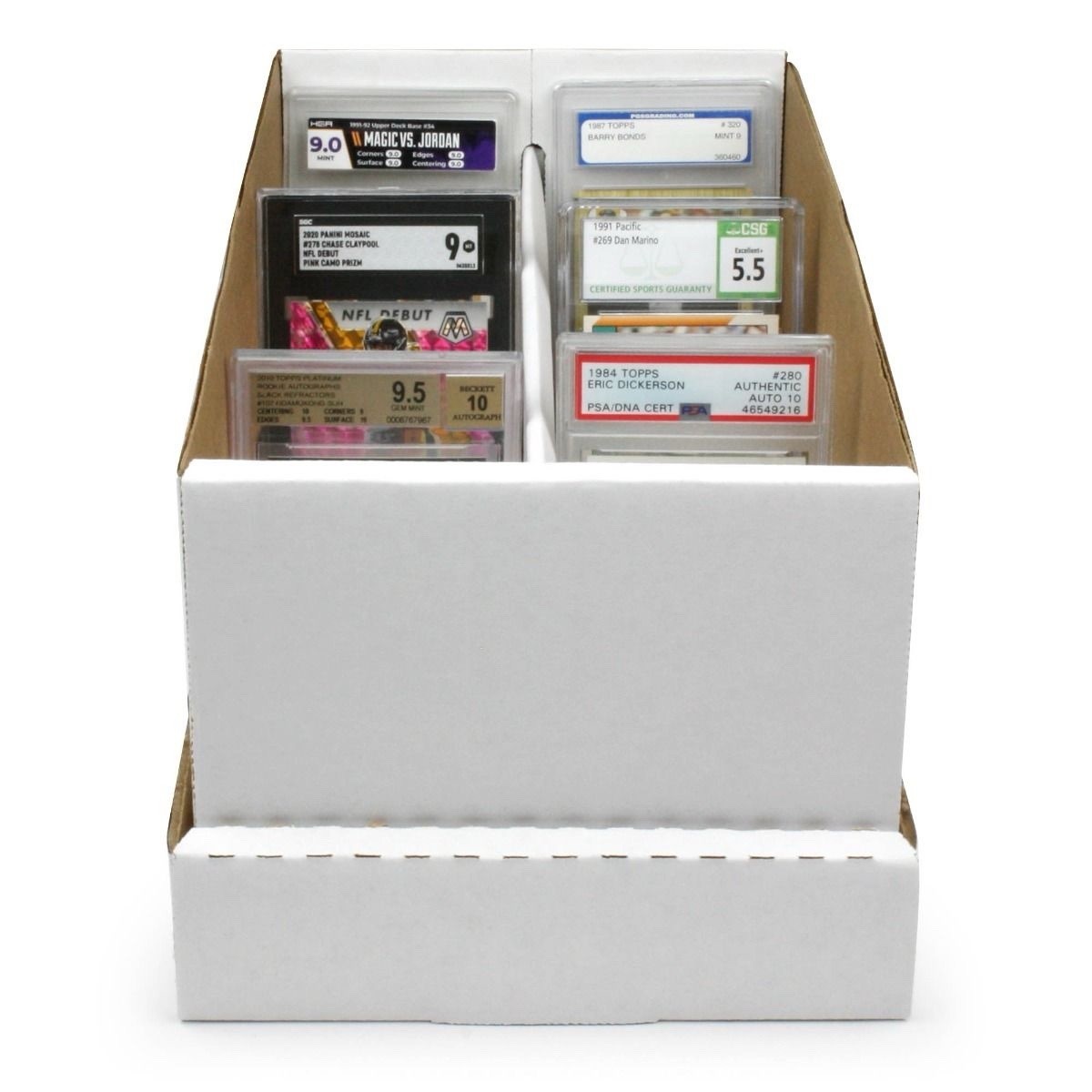Graded Shoe Box Cardboard Storage Holder Fits PSA SGC BGS + Up to 1600 Cards