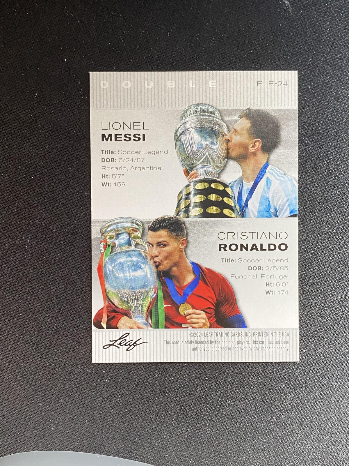 Messi / Ronaldo 2024 Leaf Exclusive Legends Edition ELE24 Dual RC 10 Count Lot