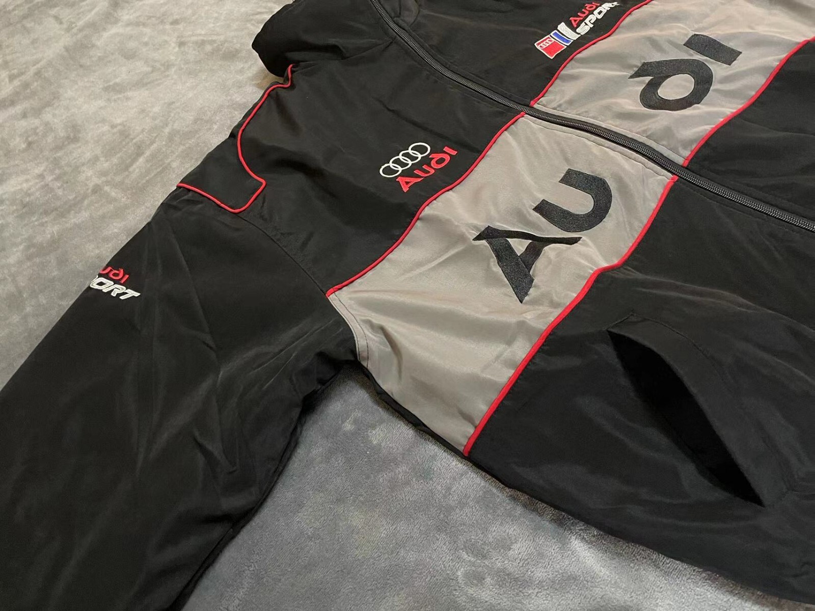 Unisex Adult Audi Jacket Ebroidered Cotton Padded F 1 Racing Jacket