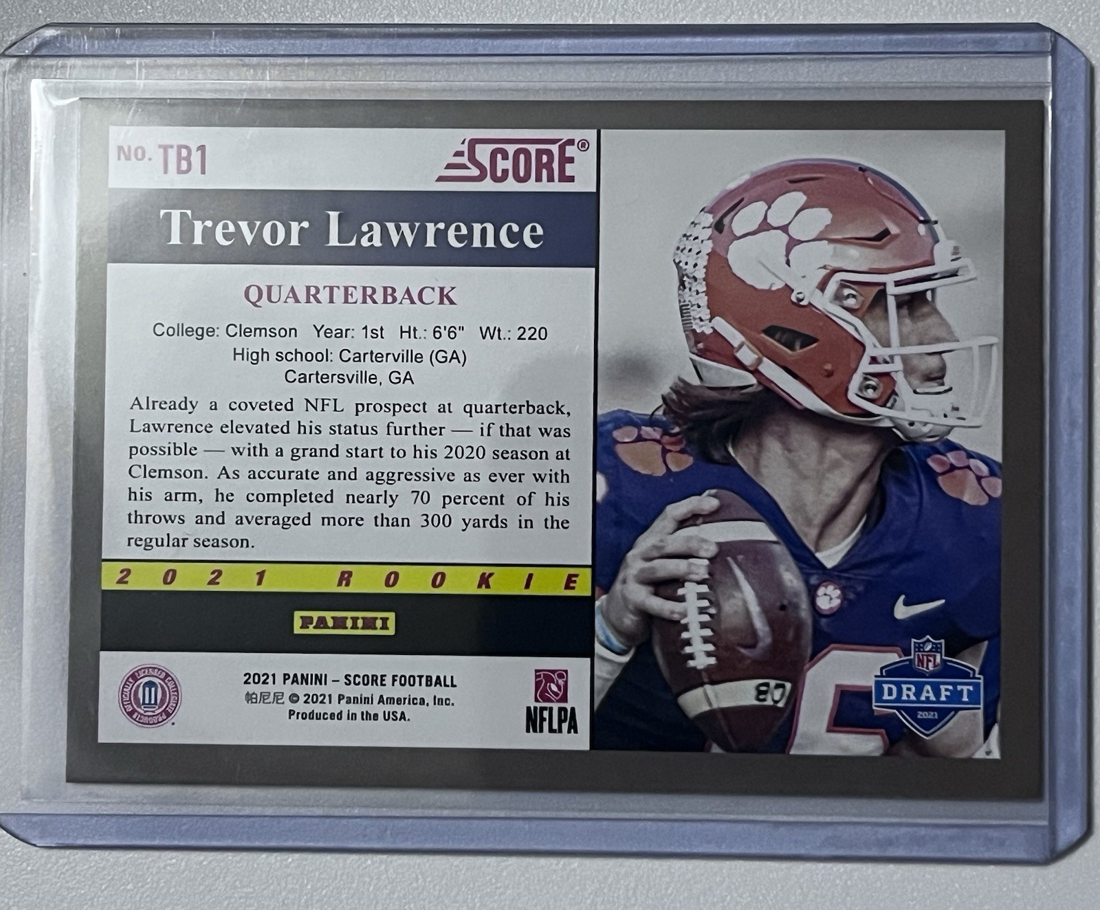 Trevor Lawrence 2021 Score Football Rookie Card RC Lot #301, CC10,TB1 – MINT!!!