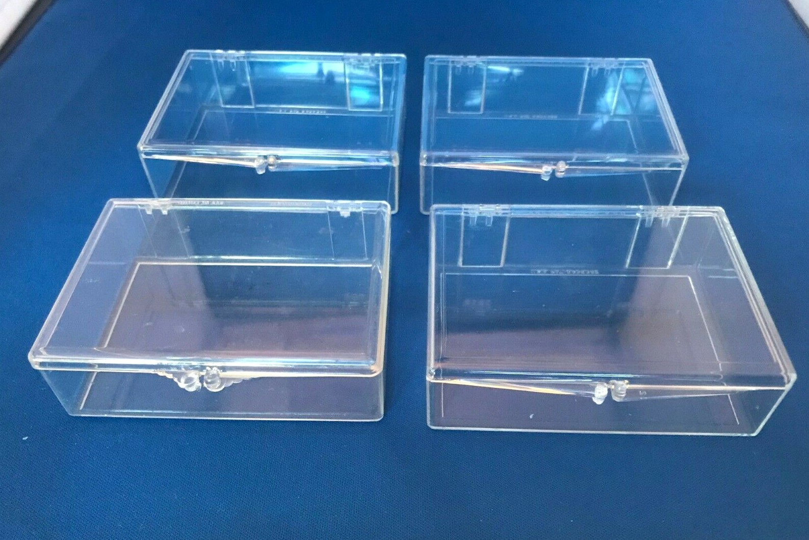 (4) BCW Hinged Trading Card Cases Holds Up To 55 Standard Cards New