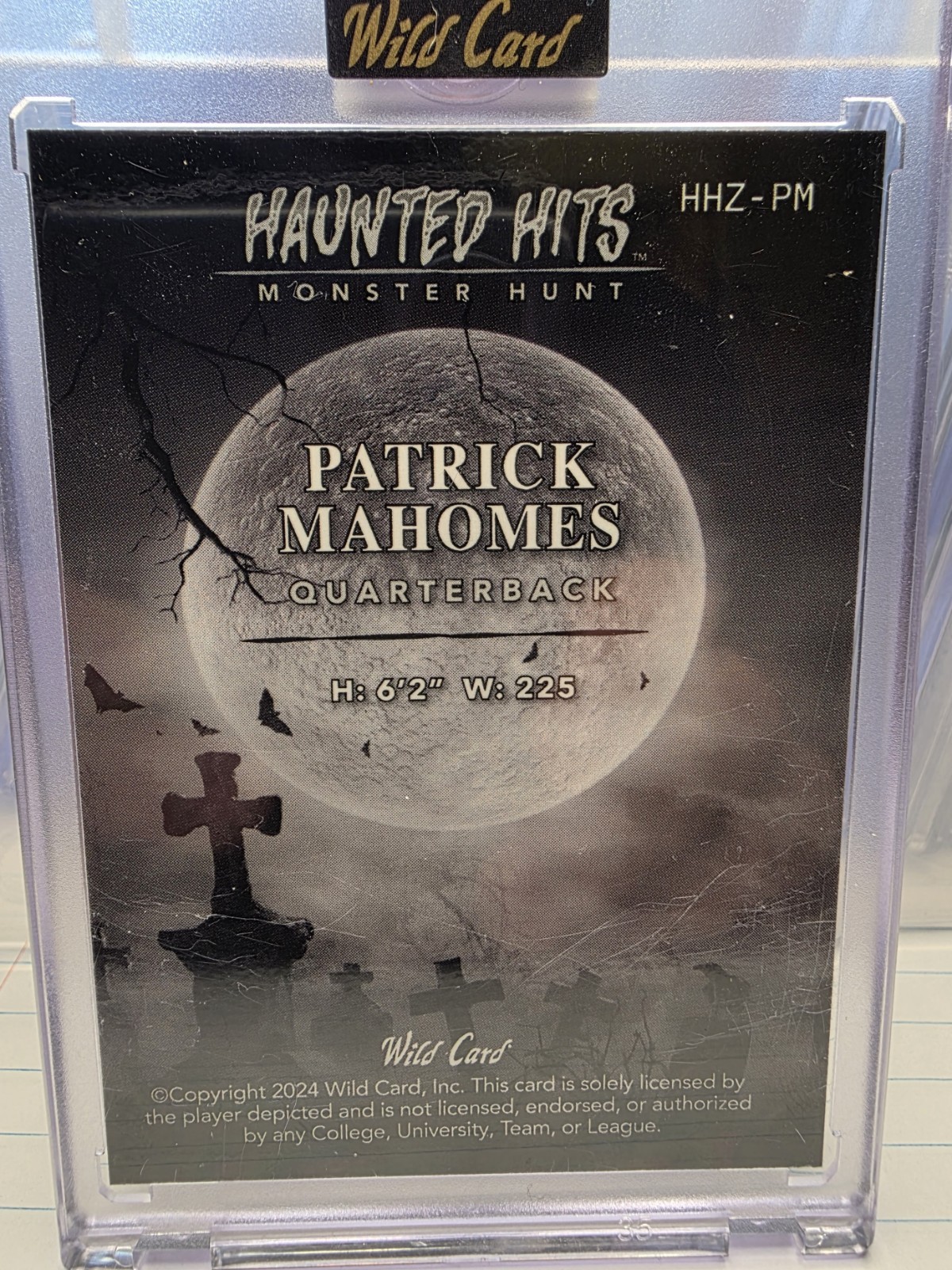 2024 Wild Card Haunted Hits Monster Hunt Patrick Mahomes Zombie Purple Foil #/2