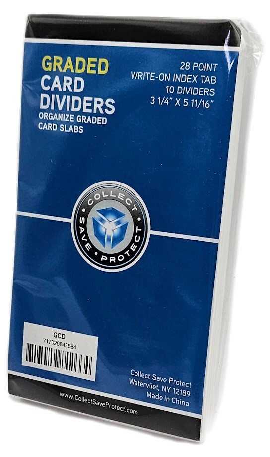 (Pack of 10) CSP Graded Size Trading Card Dividers – Organize PSA BGS Slabs