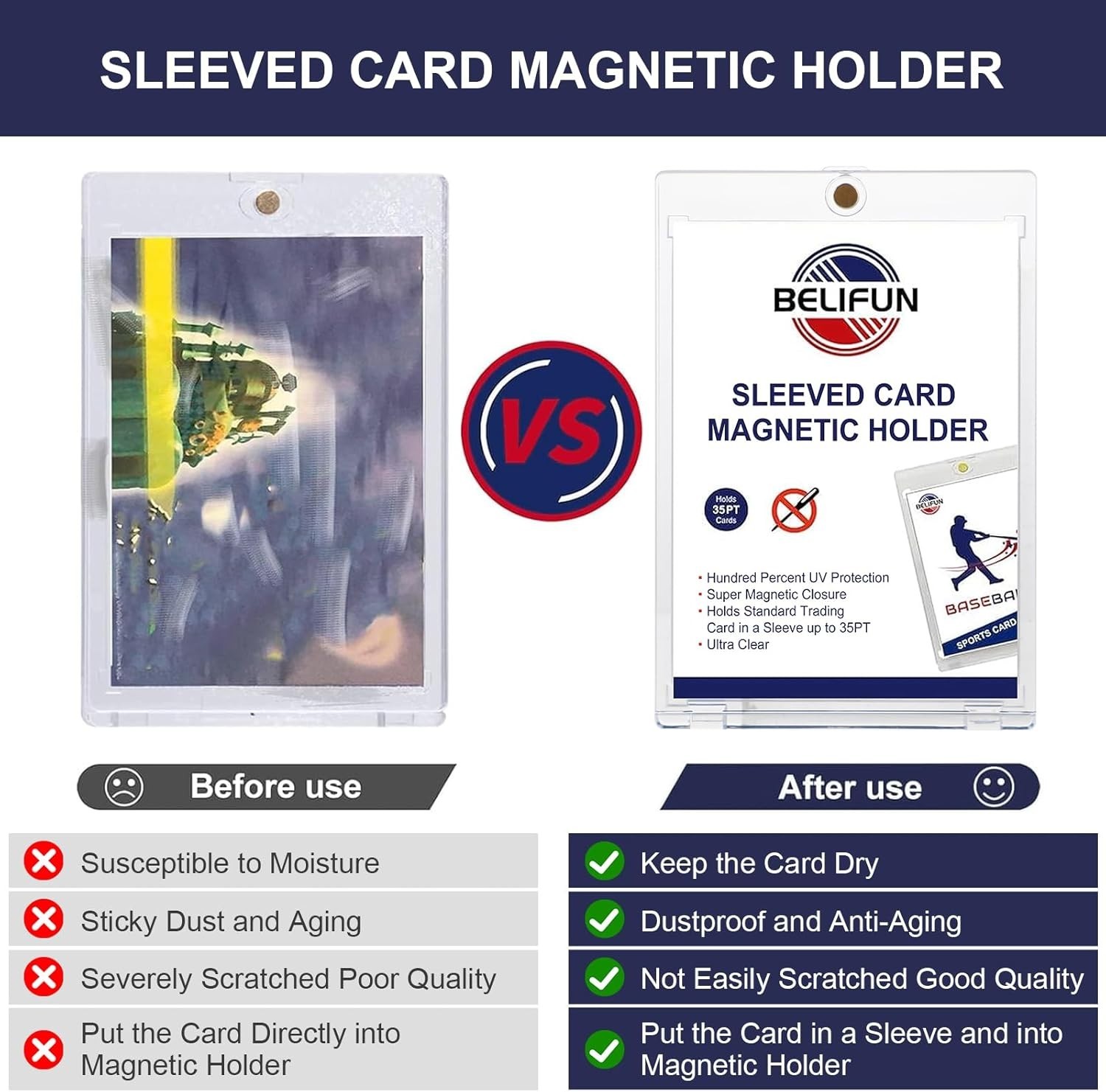 Clear Acrylic 20-Pack Magnetic Trading Card Cases – Preserves Collection