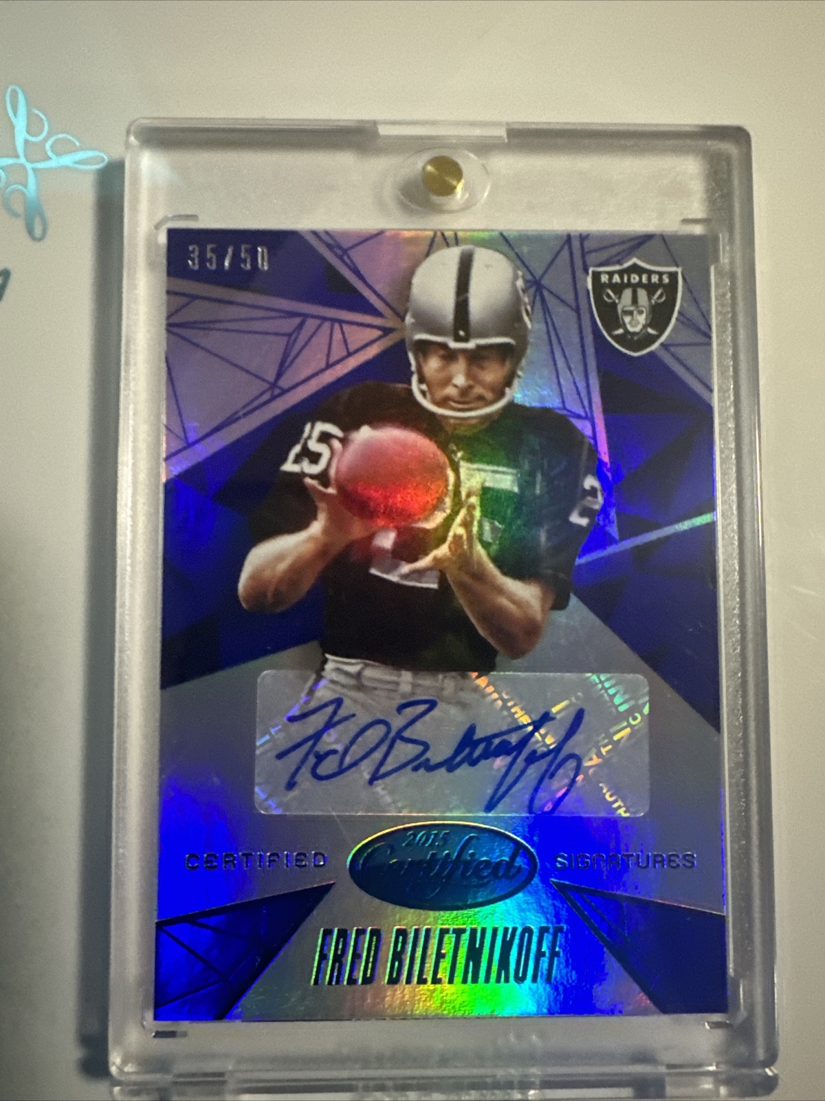Fred Biletnikoff 2015 Certified Auto RAINBOW FULL SET /1 /5 /25 /50 /99 ONLY SET
