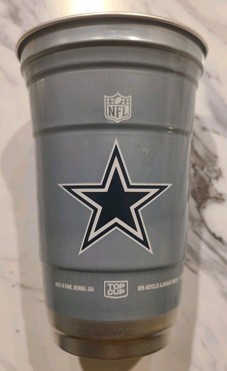 1pcs NFL Officially Licensed Dallas Cowboys 20Oz Aluminum Cup (Not A Set)