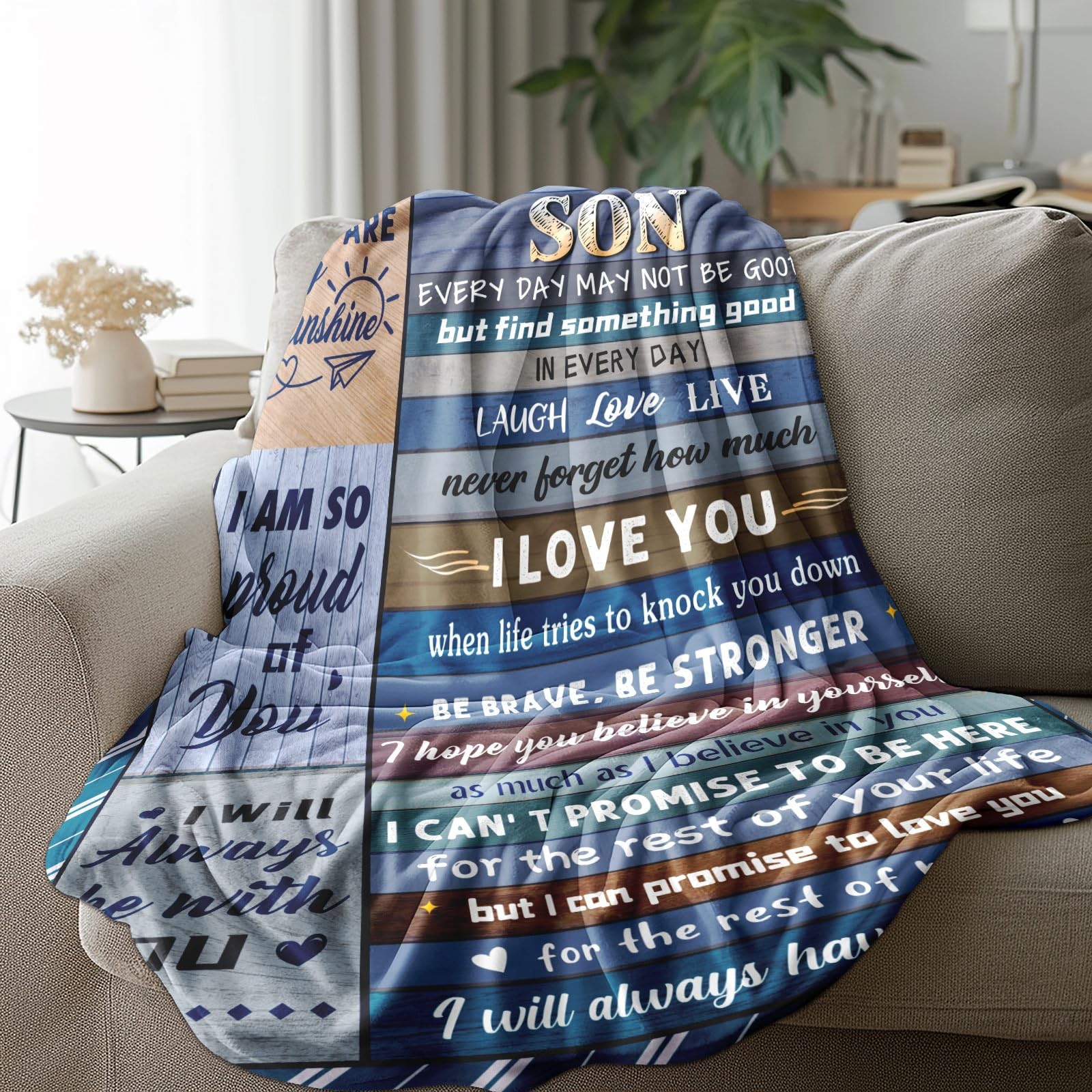 NORGOPRON Birthday Gifts for Son, Graduation Son 50″ x 60″,