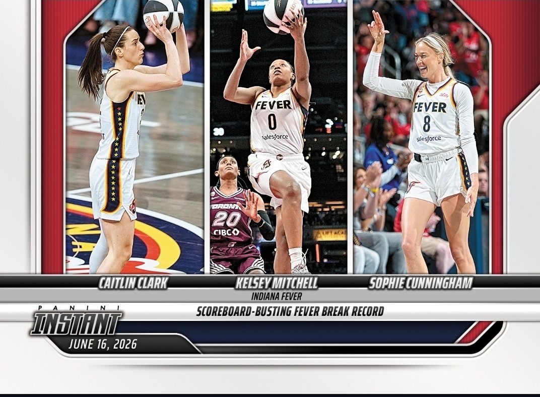Caitlin Clark/Mitchell/Sophie Cunningham 2026 Panini Instant WNBA #161 Presale