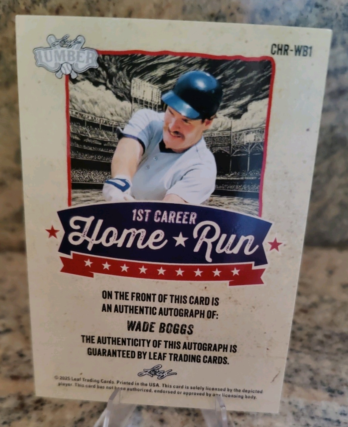 🔥🔥 “3/5” 2025 Leaf Lumber Wade Boggs 1st Home Run Auto June 22,1982 💰📈💰🔥
