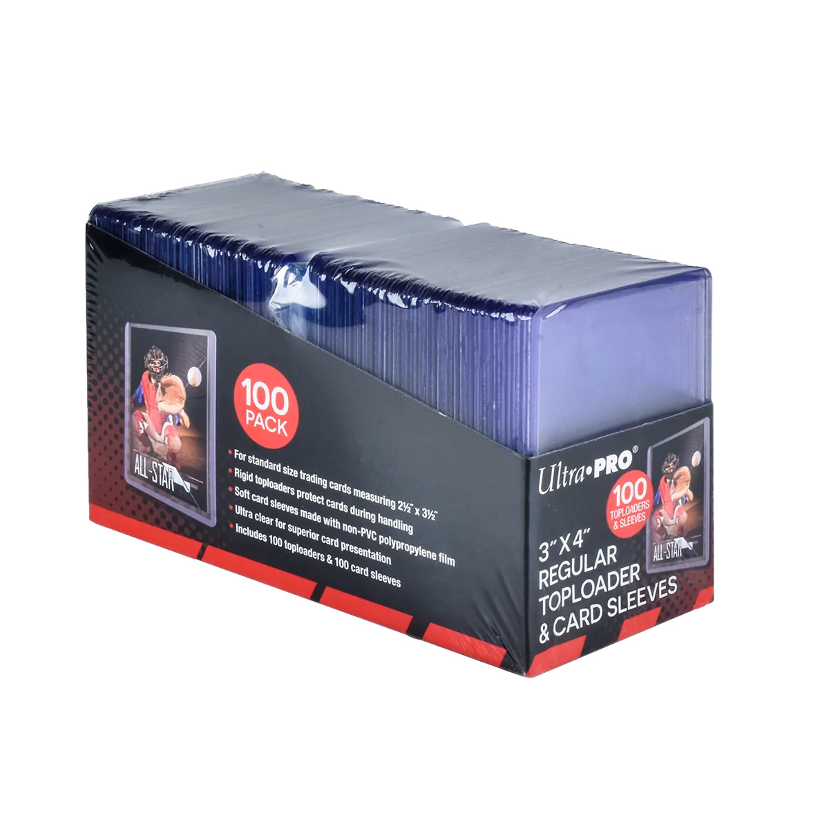 3″ x 4″ Clear Regular Toploaders and Soft Sleeves Bundle (100ct) for Standard Si