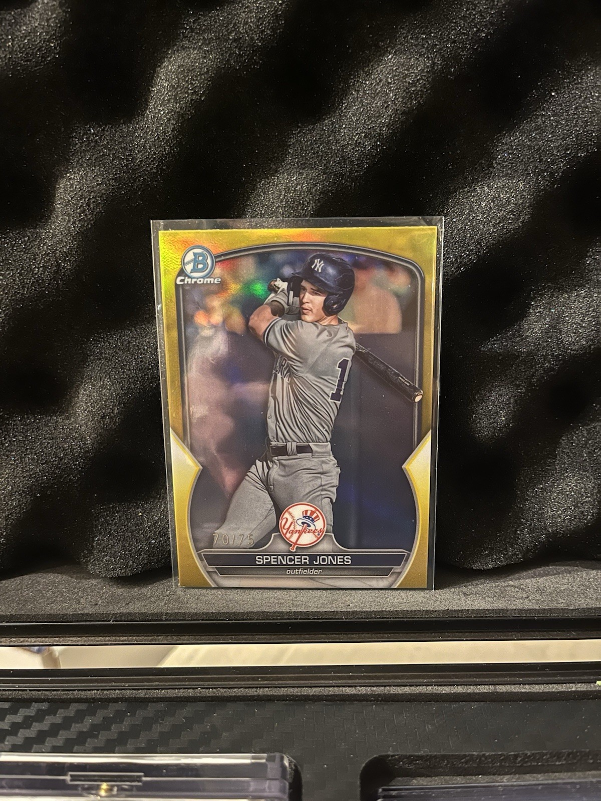 2023 Bowman Draft Chrome Yellow Refractor /75 Spencer Jones Yankees