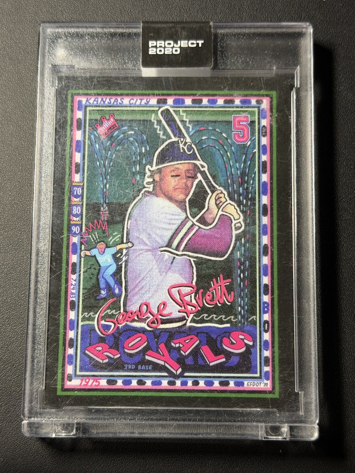 2020 Topps Project 2020 – 1975 Topps George Brett #192 Efdot /3851