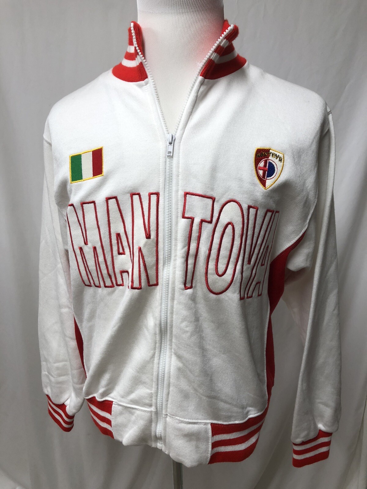 Mantova 1911 Societa Sportiva Soccer Club Zip Front Track Jacket Lg Mantua Italy
