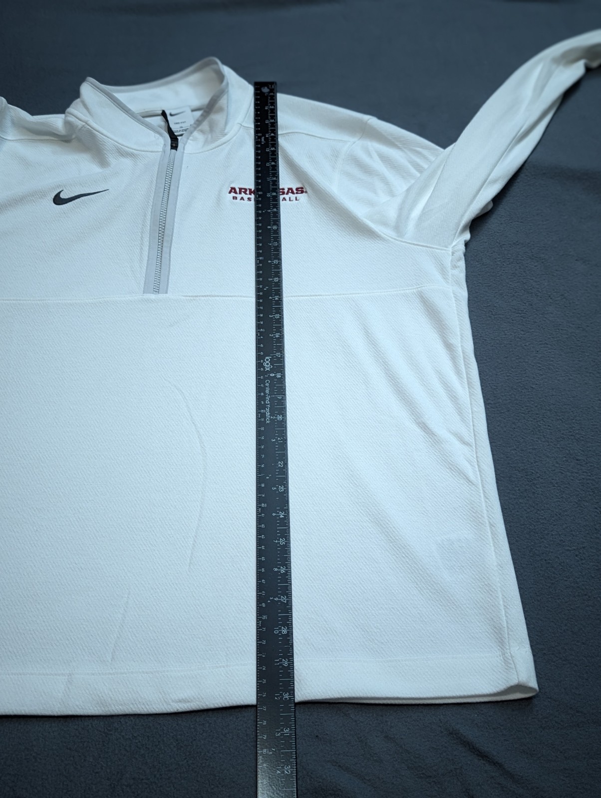 Nike Arkansas Razorbacks Basketball Dri-FIT Victory 1/4 Zip Shirt Mens XL White