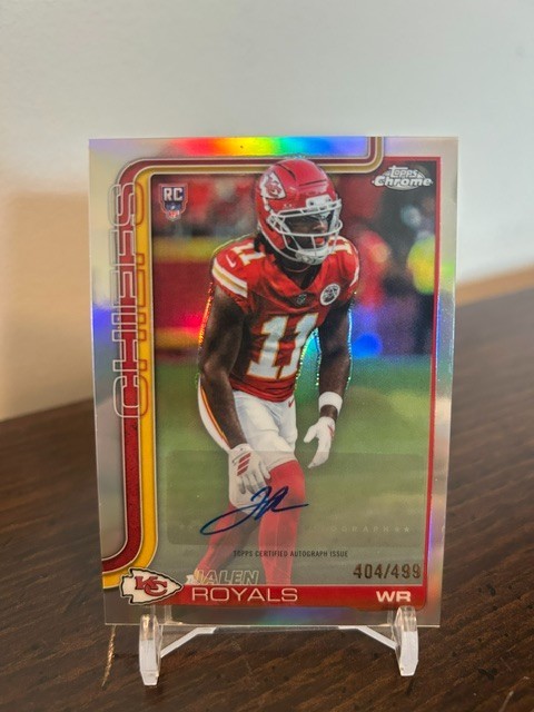 2025 Topps Chrome Jalen Royals Rookie Refractor Autograph #d /499 CHIEFS