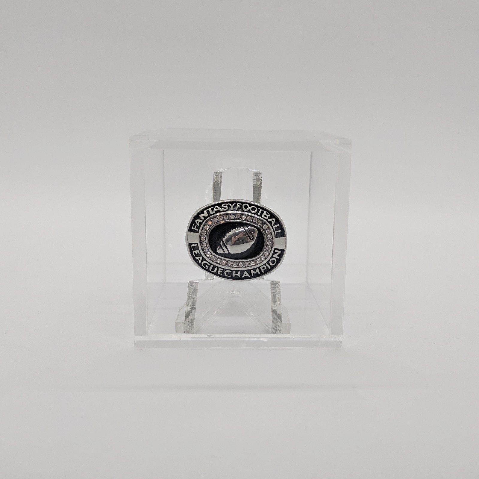 Championship Ring Display Case Box Clear Stand Holder Cube Ring Box Display Case