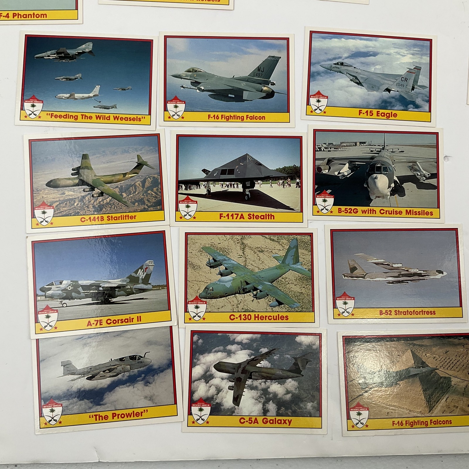 1991 Pacific Operation Desert Shield Military Aircraft Trading Cards Lot 44