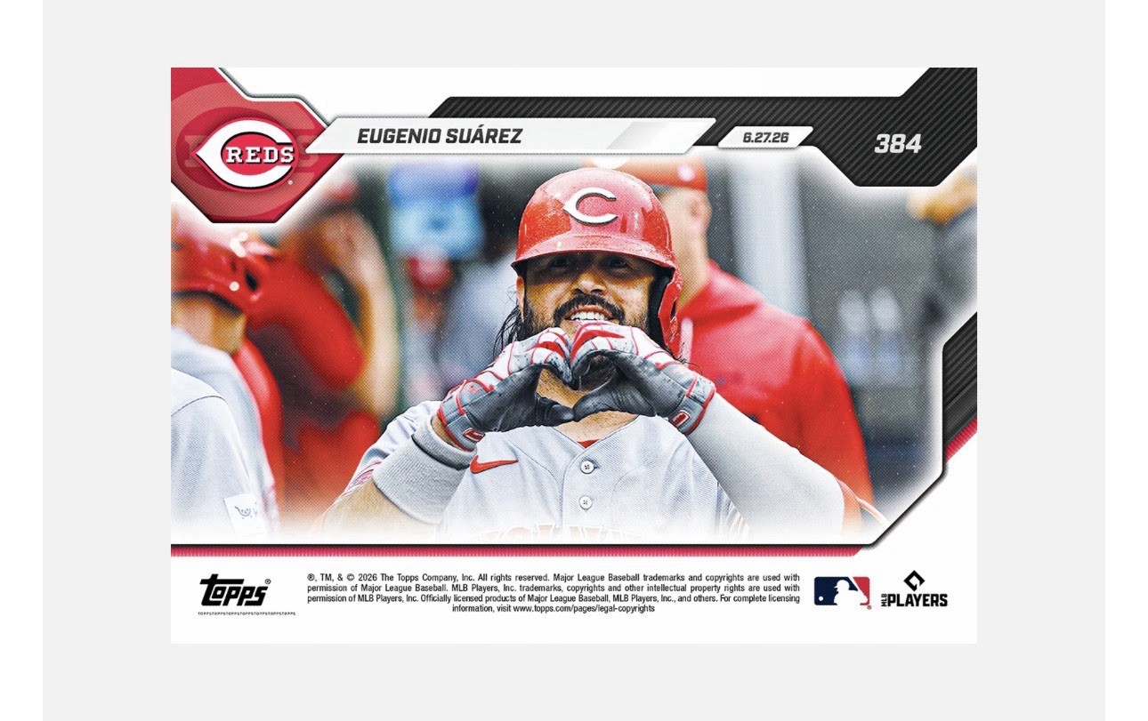 Eugenio Suarez Game Winning HR 2026 MLB Topps NOW Card 384 Presale