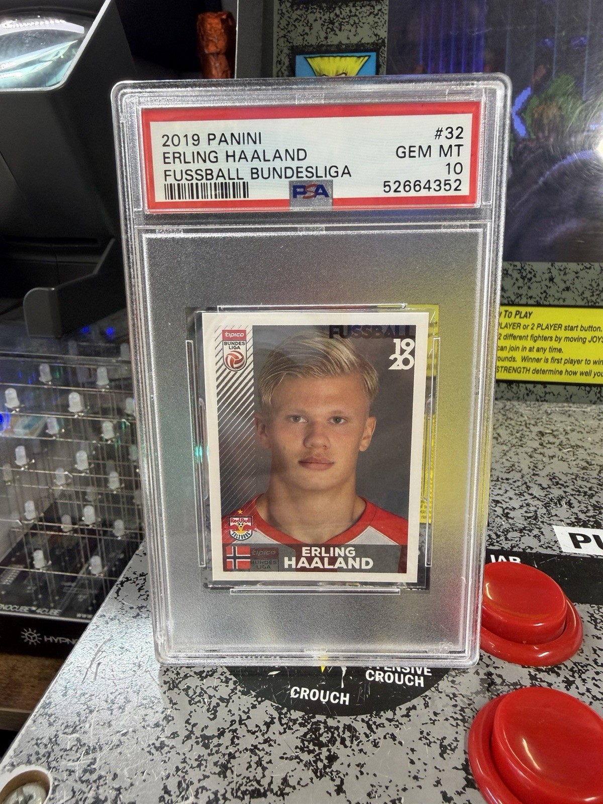 2019 Panini Fussball Bundesliga Erling Haaland #32 Rookie Sticker PSA 10 GEM MT